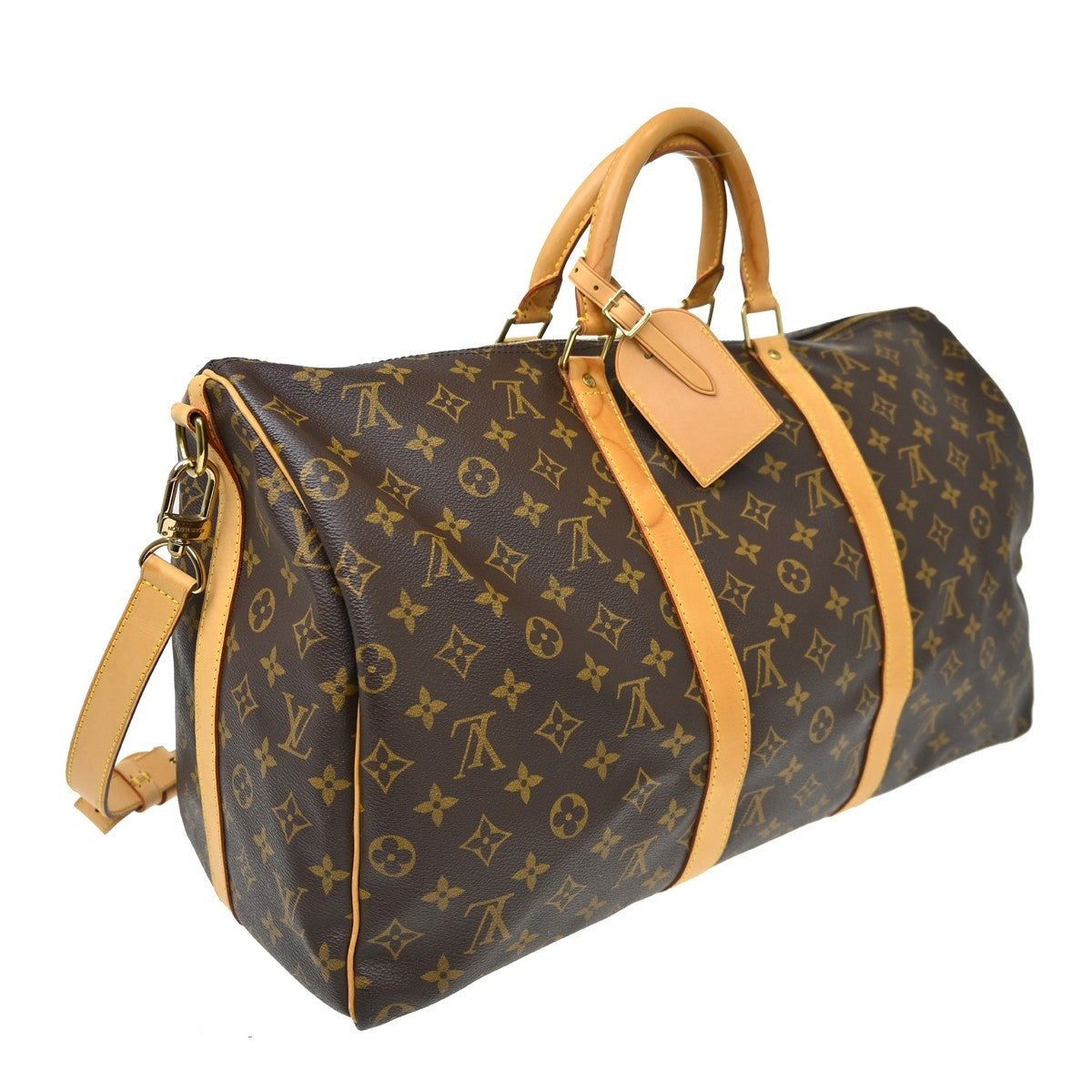 Louis Vuitton Keepall Bandouliere Monogram Canvas, Brown, Canvas, Travel Bag