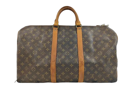 Louis Vuitton Keepall Monogram Canvas, Brown, Canvas, Travel Bag