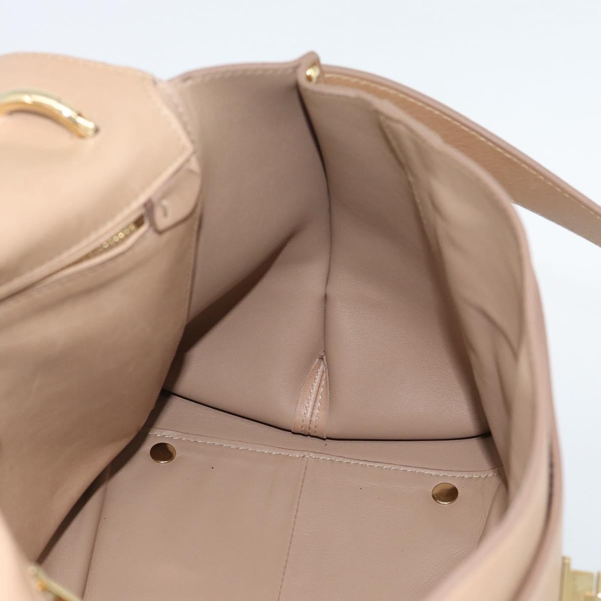Salvatore Ferragamo Sofia Rainbow Saddle Leather, Beige, Leather, Handbag