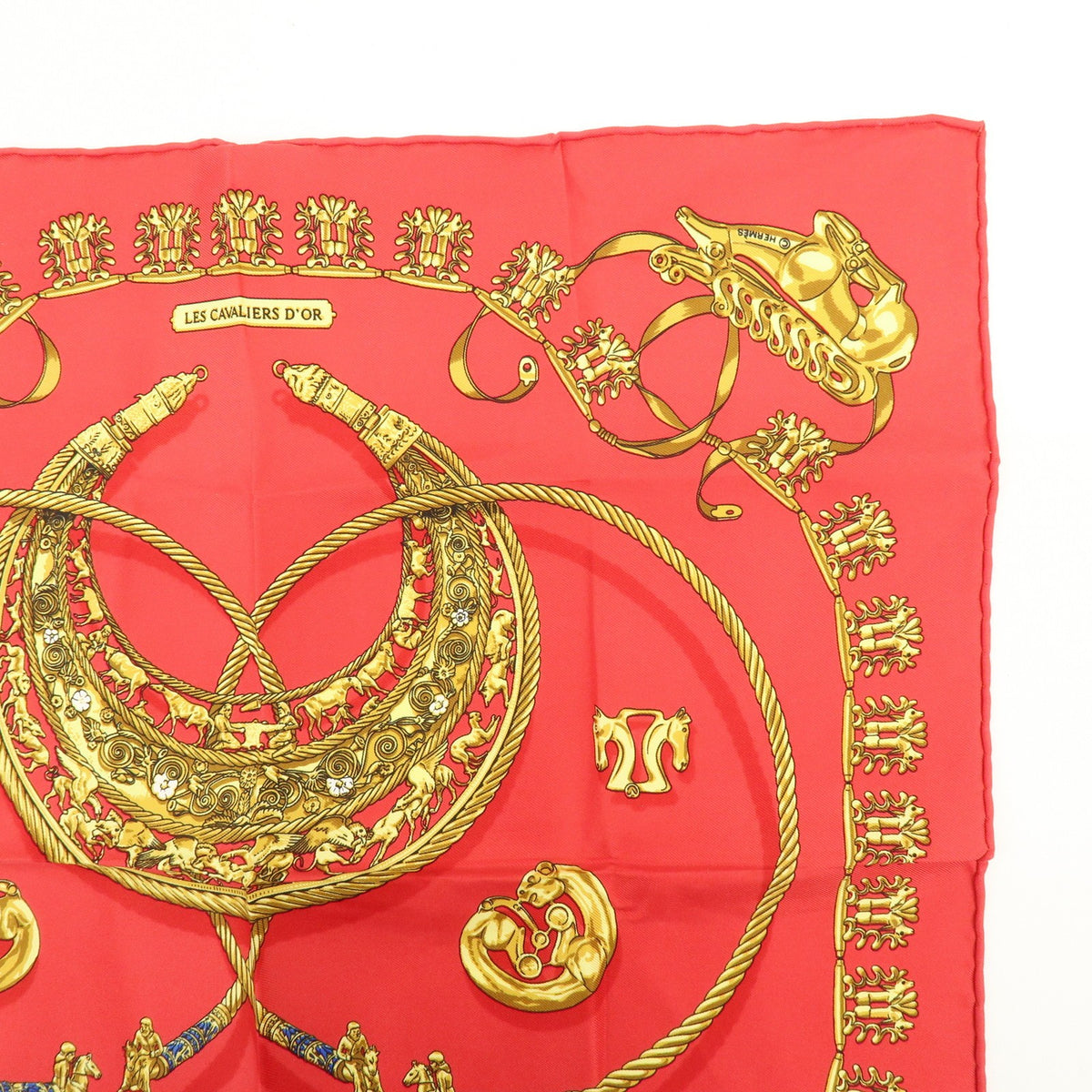 Hermes Carré 40 Silk, Red, Silk, Scarf