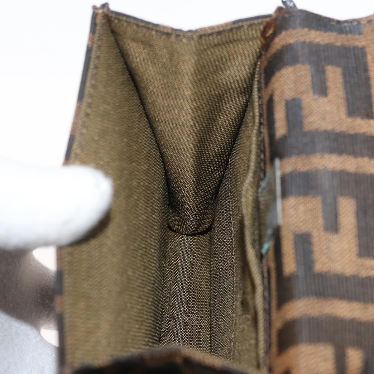Fendi Baguette Zucca Canvas, Brown, Canvas, Handbag