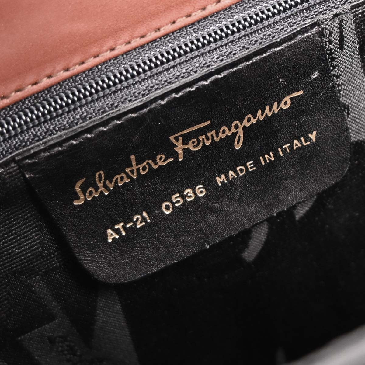 Salvatore Ferragamo Gancini Convertible Top Handle Leather, Brown, Leather, Handbag