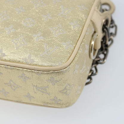 Louis Vuitton McKenna Mini Lin, Gold, Canvas, Shoulder Bag