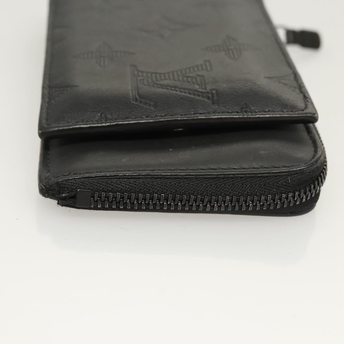 Louis Vuitton Hybrid Monogram Shadow Leather, Black, Leather, Wallet