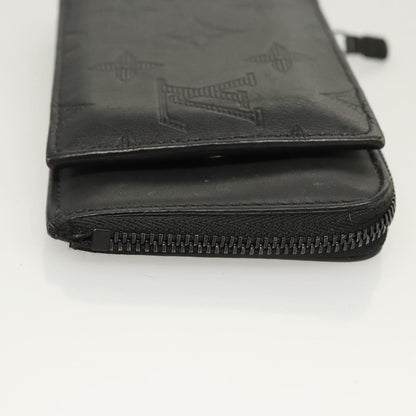 Louis Vuitton Hybrid Monogram Shadow Leather, Black, Leather, Wallet