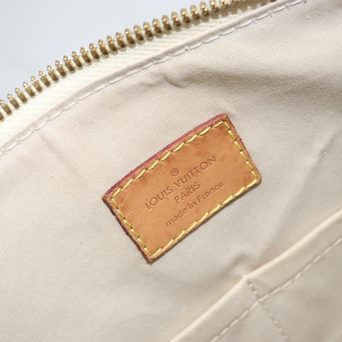 Louis Vuitton Alma Monogram Vernis, Yellow, Patent Leather, Handbag