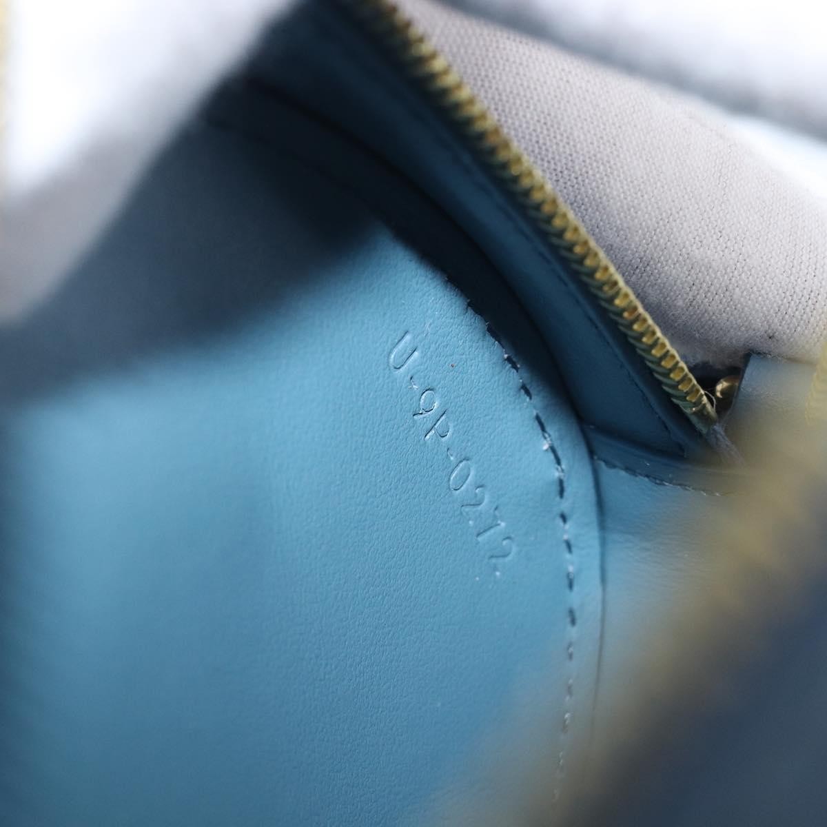 Celine Triomphe Oval Leather, Blue, Leather, Crossbody Bag