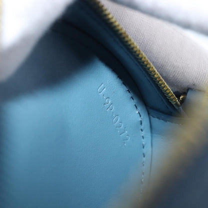 Celine Triomphe Oval Leather, Blue, Leather, Crossbody Bag