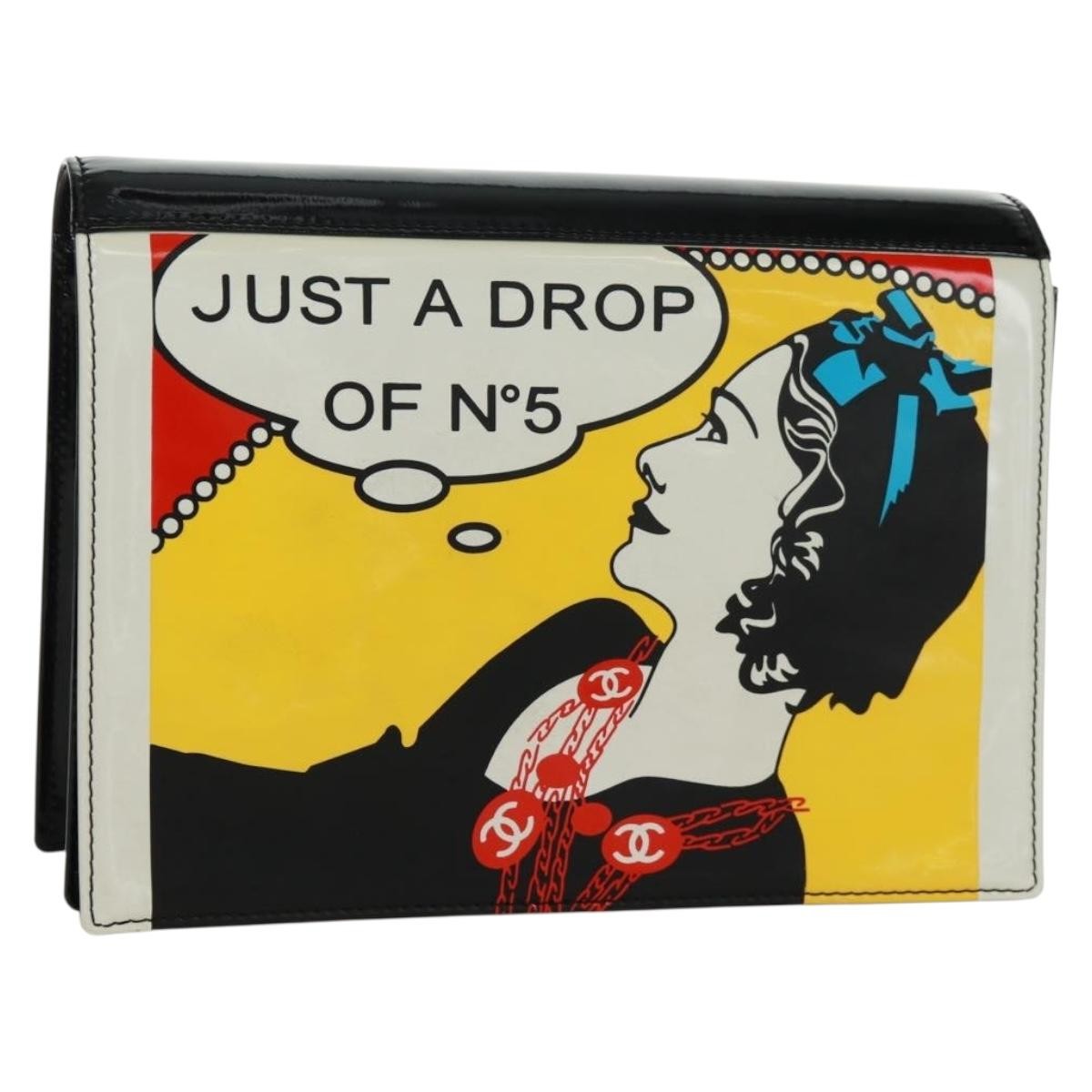 Chanel Just a Drop of No.5 Comic Coco Clutch Patent, Multicolour, Patent Leather, Clutch