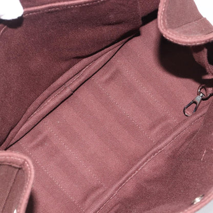 Hermes Valparaiso Toile and Leather, Brown, Canvas, Handbag