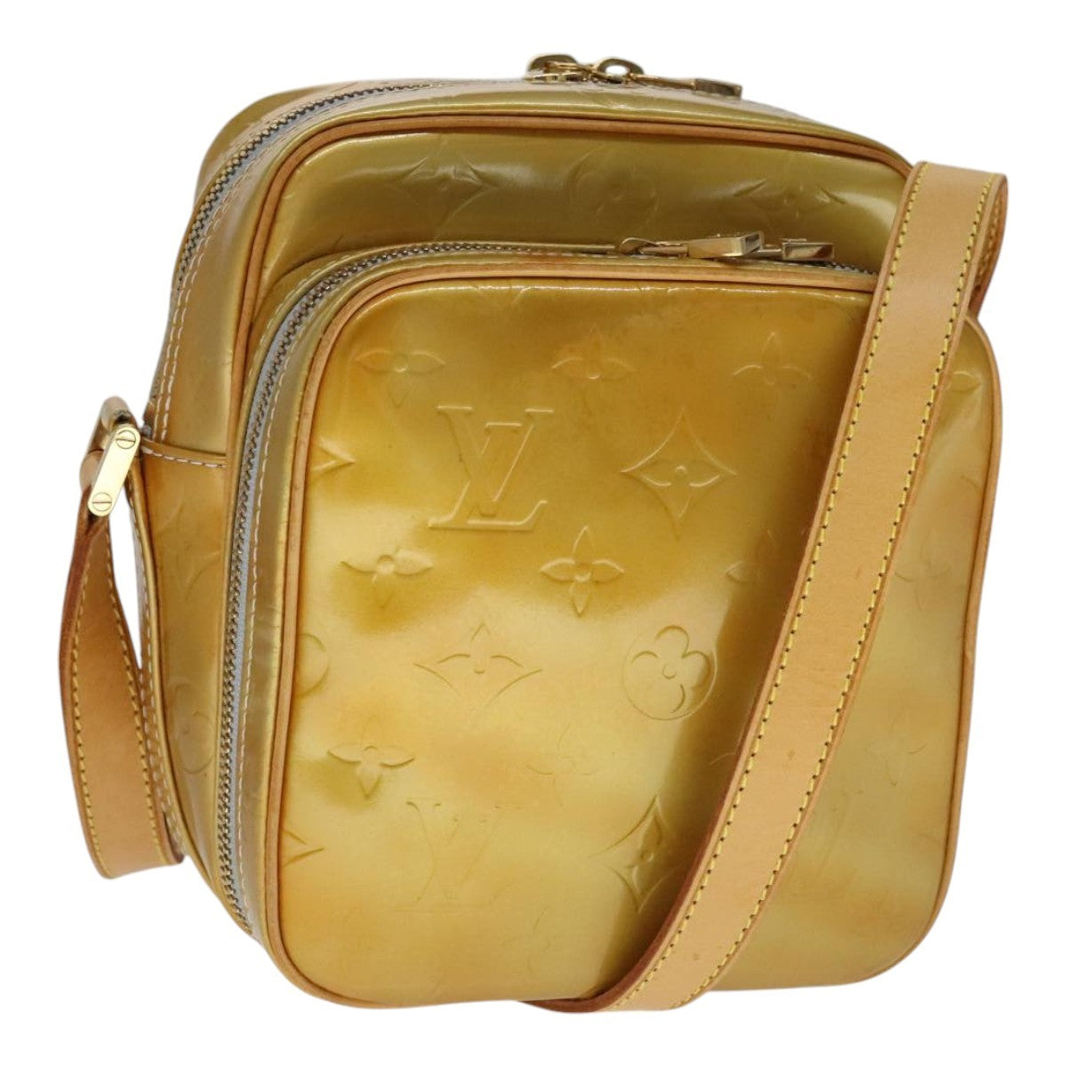 Louis Vuitton Wooster Monogram Vernis, Yellow, Patent Leather, Handbag