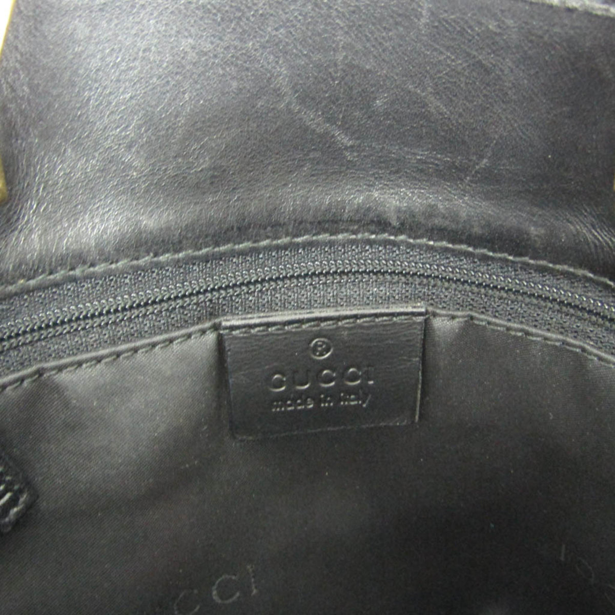 Gucci Vintage Bucket Shopping GG Canvas, Black, Canvas, Tote Bag