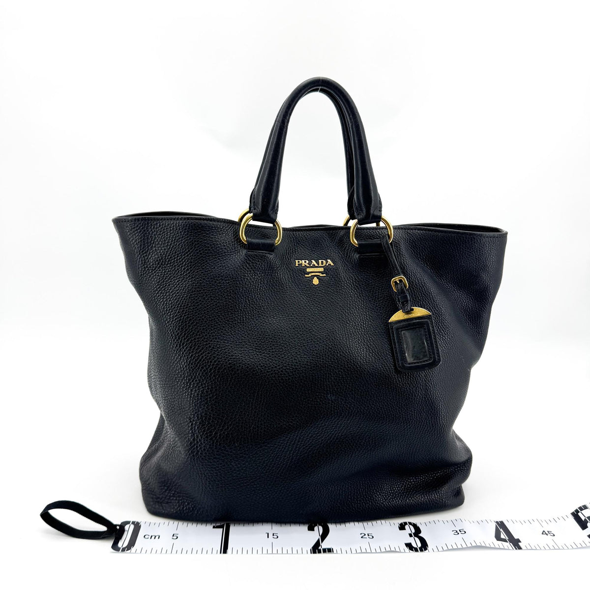 Prada Vitello Daino Leather, Black, Leather, Shoulder Bag