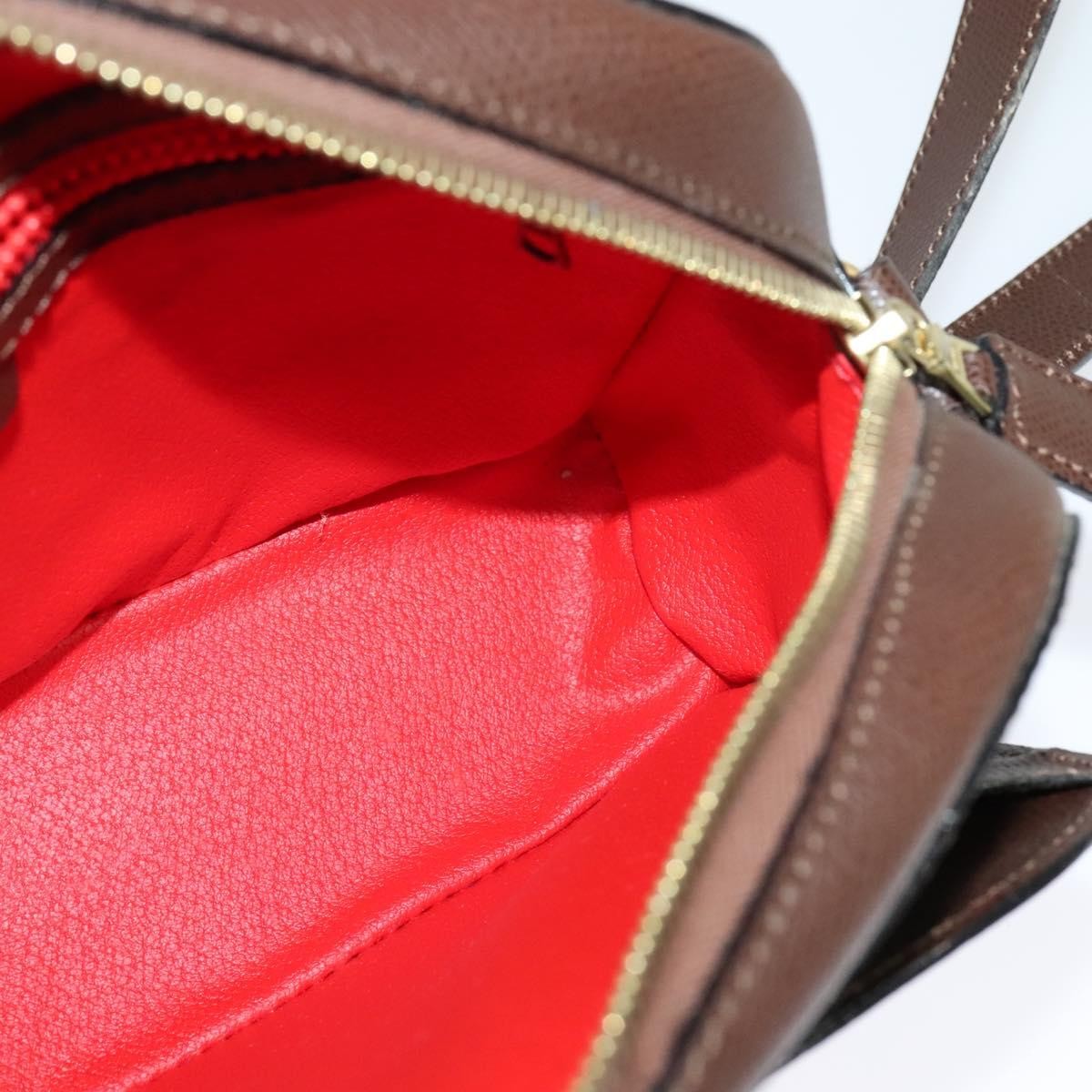Celine Vintage Turnlock Leather, Brown, Leather, Shoulder Bag