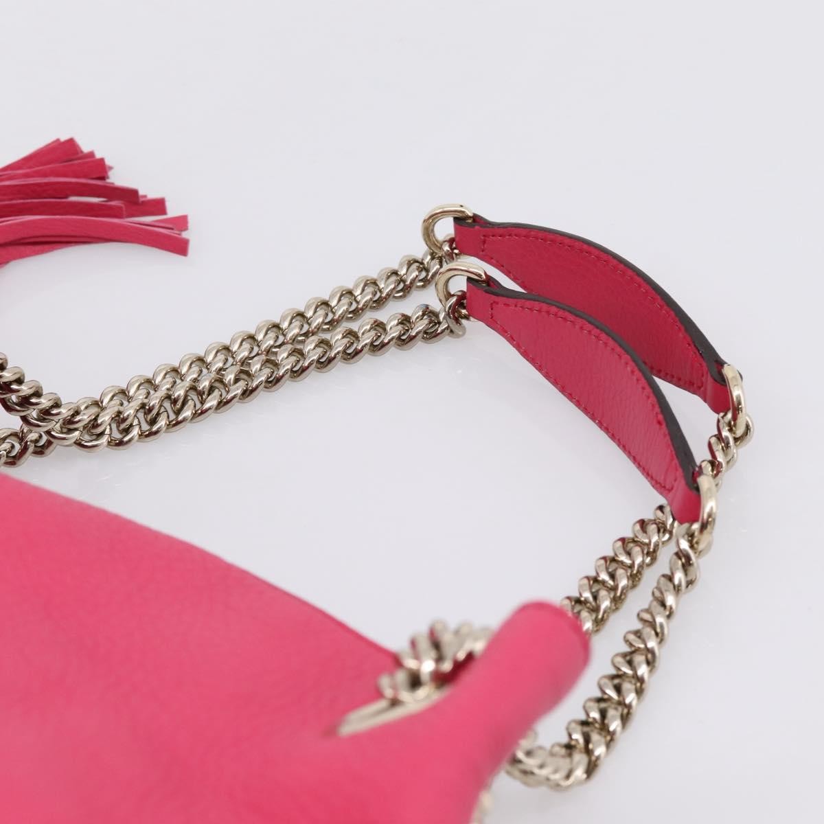 Gucci Soho Chain Strap Leather, Pink, Leather, Shoulder Bag