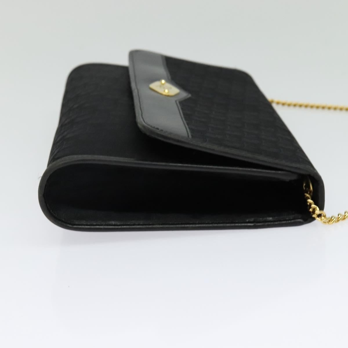 Christian Dior Vintage Trotteur Chain Canvas, Black, Canvas, Shoulder Bag