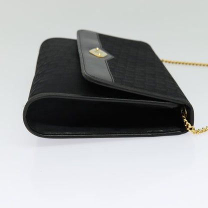 Christian Dior Vintage Trotteur Chain Canvas, Black, Canvas, Shoulder Bag