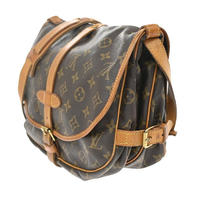 Louis Vuitton Saumur Monogram, Brown, Canvas, Shoulder Bag