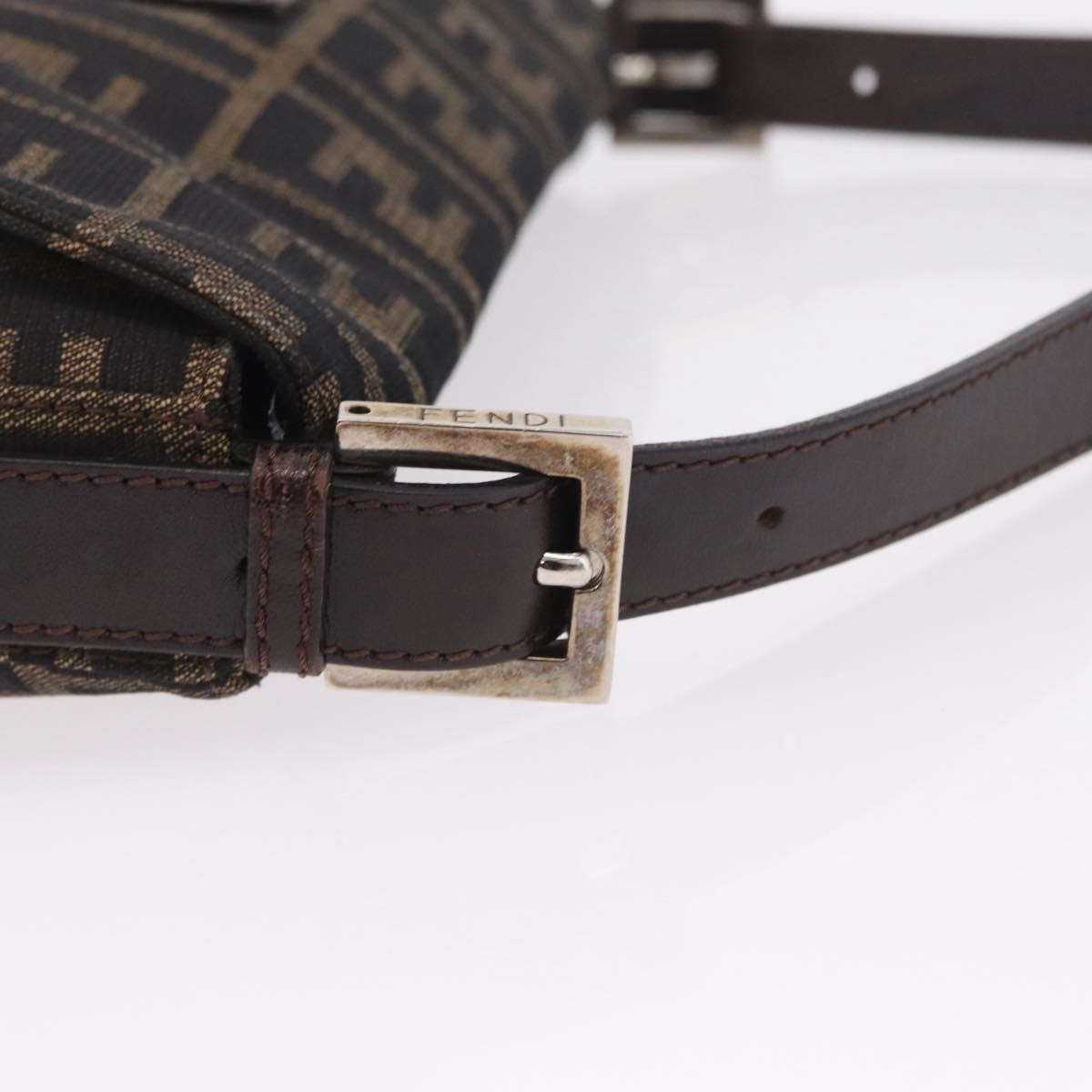 Fendi Baguette Zucca Canvas, Brown, Canvas, Handbag