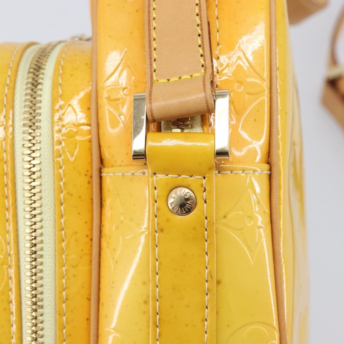 Louis Vuitton Wooster Monogram Vernis, Yellow, Patent Leather, Handbag