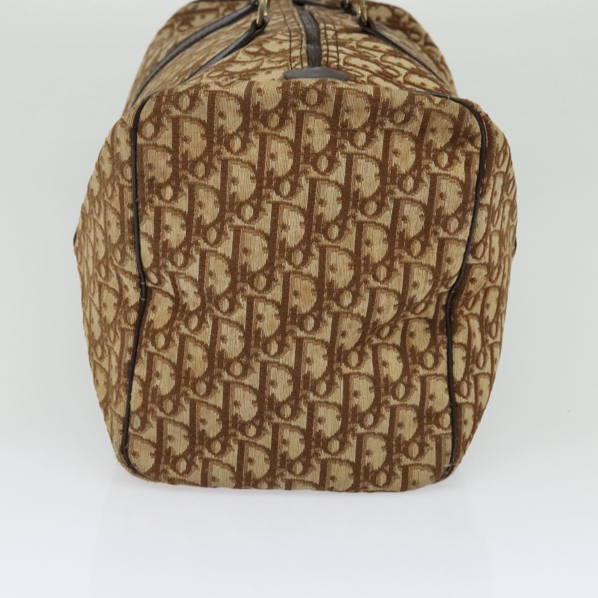 Christian Dior Vintage Trotter Boston Bag Canvas, BROWN, CANVAS, Travel bag