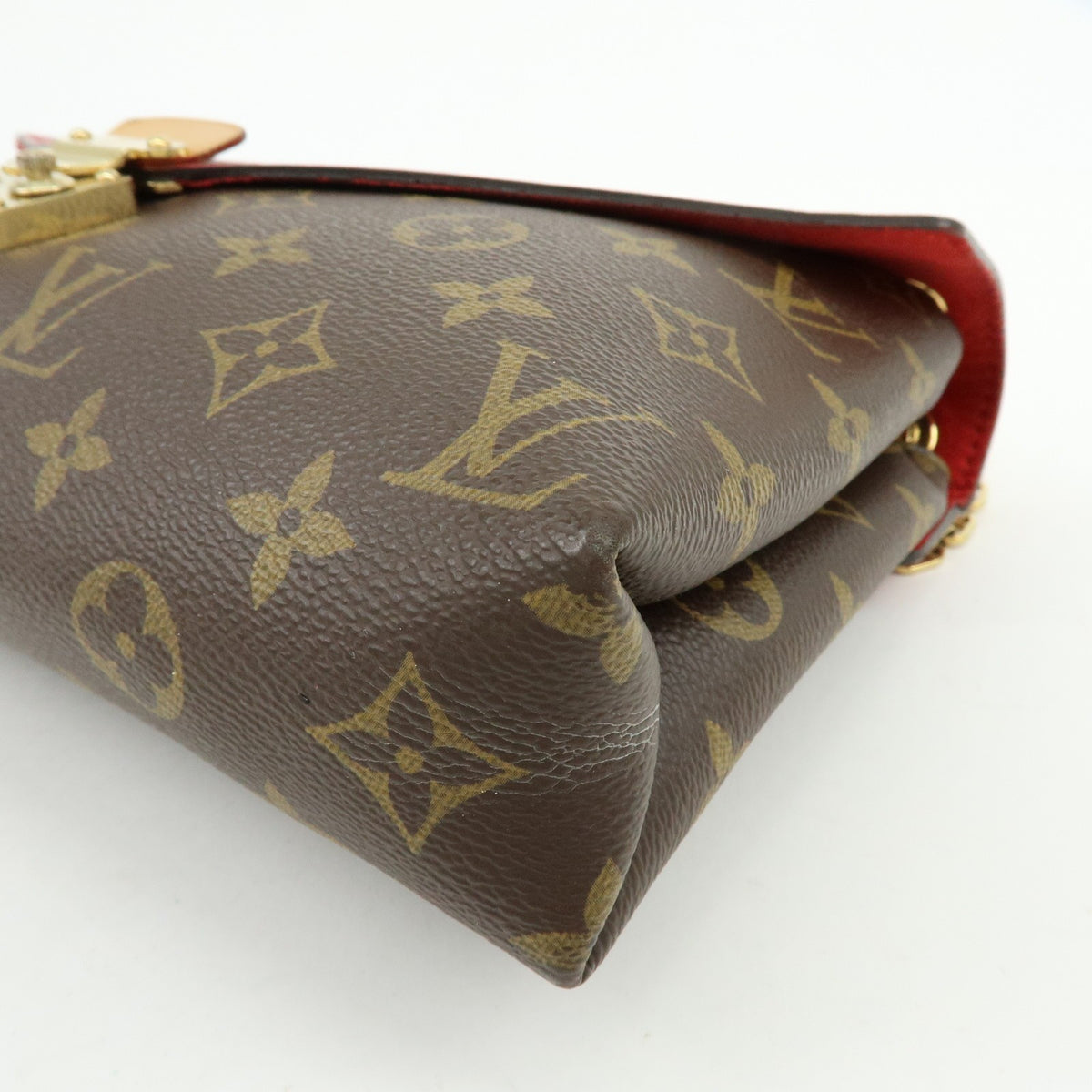 Louis Vuitton Pallas Chain Monogram Canvas and Calfskin, Brown, Canvas, Shoulder Bag