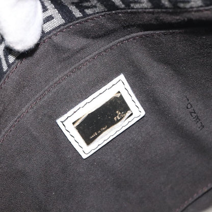 Fendi Vintage Flap Zucchino Canvas, Black, Canvas, Crossbody Bag