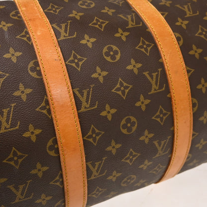 Louis Vuitton Keepall Canvas, Brown, Canvas, Travel Bag