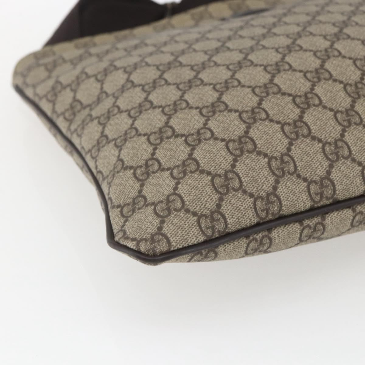 Gucci Zip Top Messenger GG Coated Canvas, Beige, Canvas, Shoulder Bag