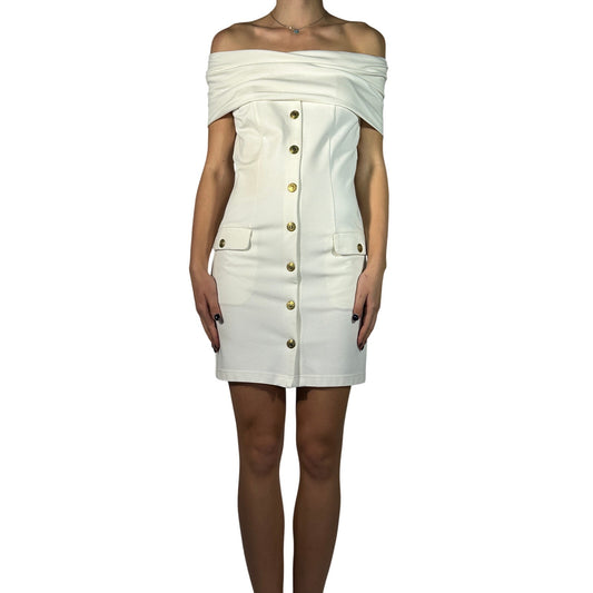 Pierre Balmain Off The Shoulder Mini Dress