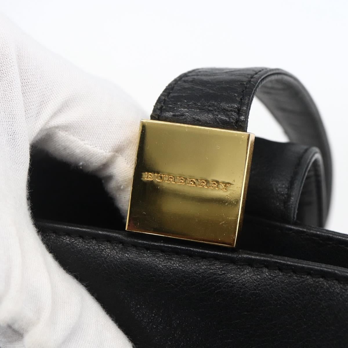 Burberry Vintage Leather, Black, Leather, Tote Bag