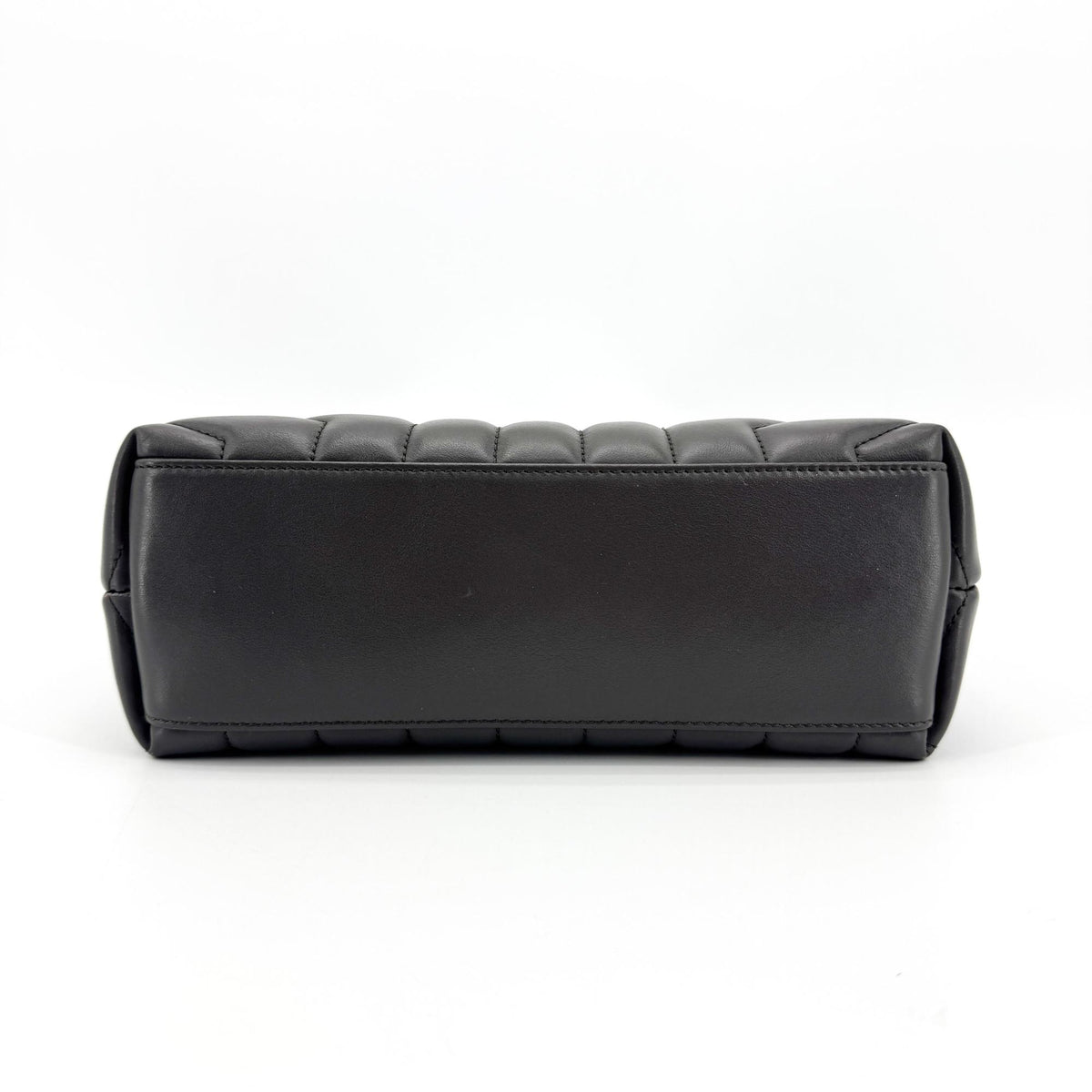 Saint Laurent LouLou Top Handle Matelasse Chevron Leather, Black, Leather, Handbag