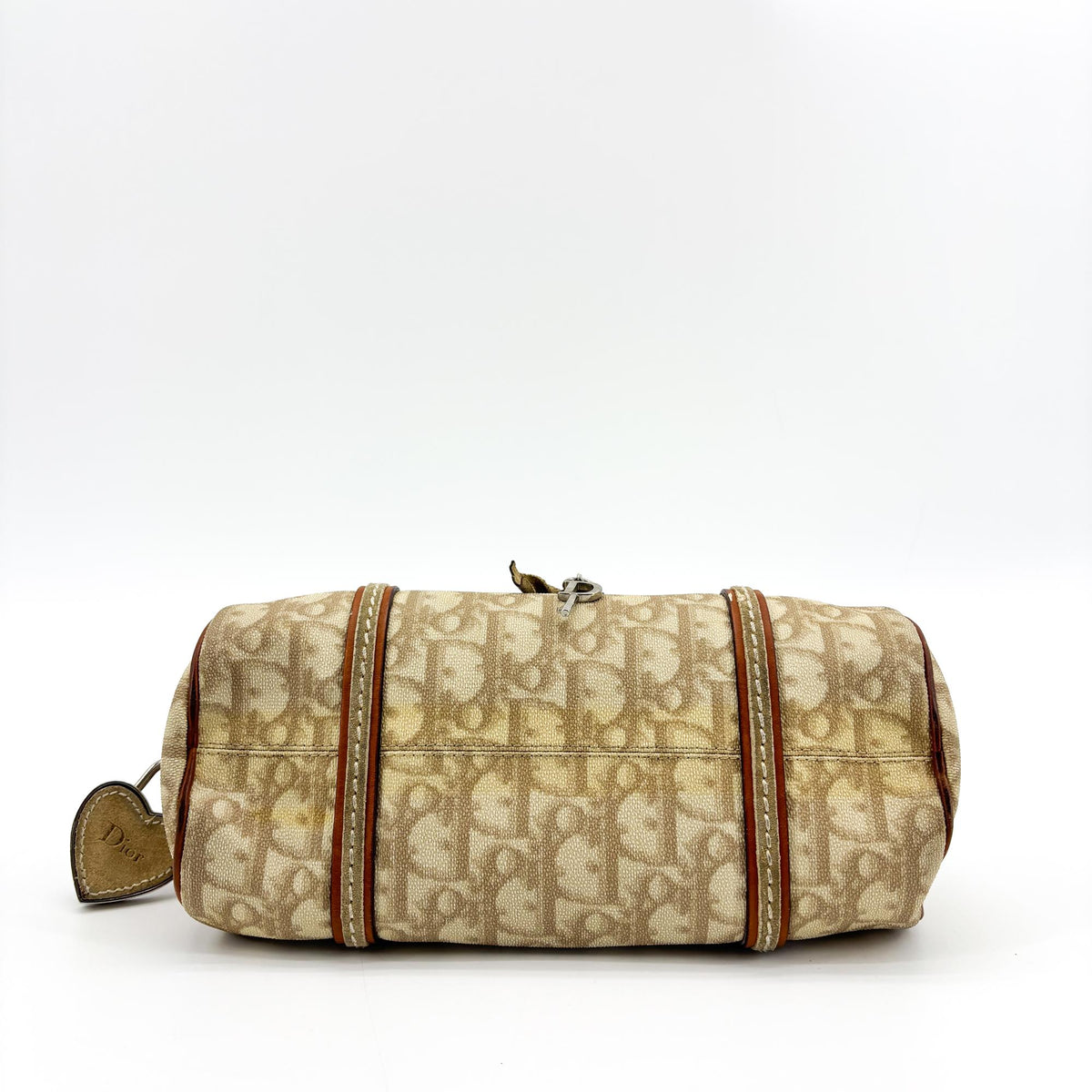 Christian Dior Vintage Trotter Romantique Boston Diorissimo Coated Canvas, Brown, Canvas, Handbag
