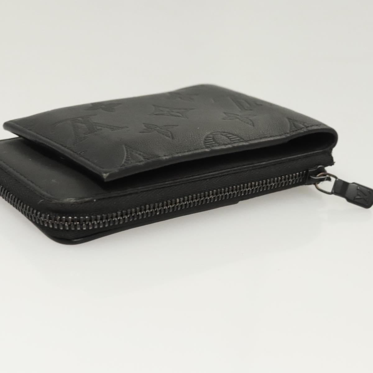 Louis Vuitton Hybrid Monogram Shadow Leather, Black, Leather, Wallet
