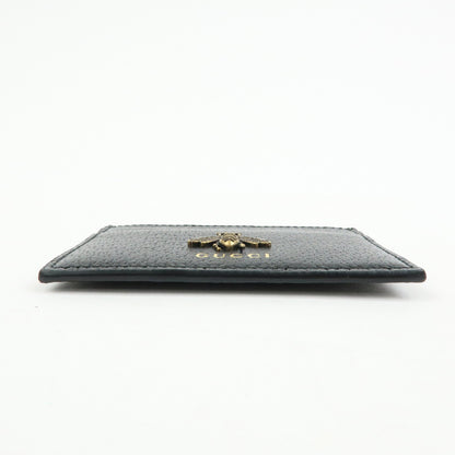 Gucci Animalier Card Holder Leather, Black, Leather, Card Holder