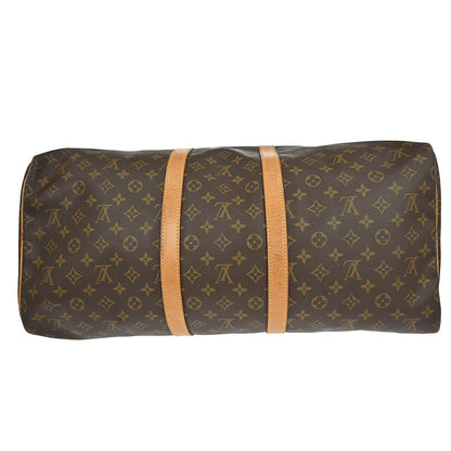 Louis Vuitton Keepall Monogram, Brown, Canvas, Travel Bag