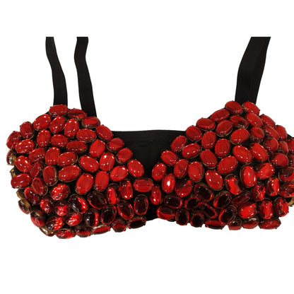 Vintage Dolce & Gabbana Gem Bra Top 42 Red