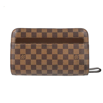 Louis Vuitton Pochette Saint Louis Damier Ebene, Brown, Canvas, Clutch