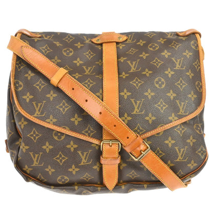 Louis Vuitton Saumur Monogram, Brown, Canvas, Shoulder Bag