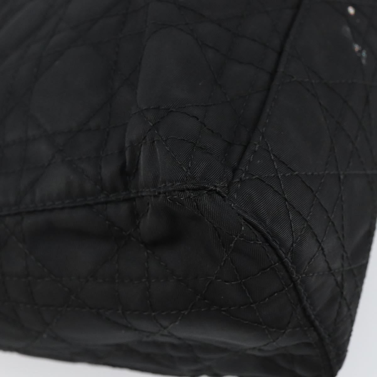 Christian Dior Vintage Lady Dior Bag Cannage Quilt Nylon, BLACK, NYLON, Handbag