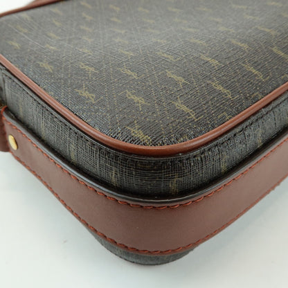 Saint Laurent Le Monogramme Camera Monogram All Over Coated Canvas and Leather, Brown, Canvas, Handbag