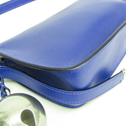 Burberry Shield Sling Leather, Blue, Leather, Shoulder Bag