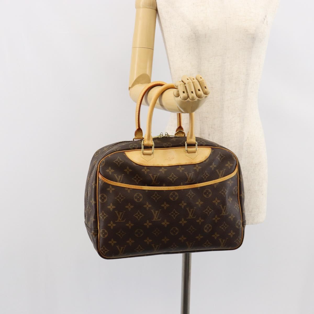 Louis Vuitton Deauville Handbag Monogram Canvas, BROWN, CANVAS, Handbag