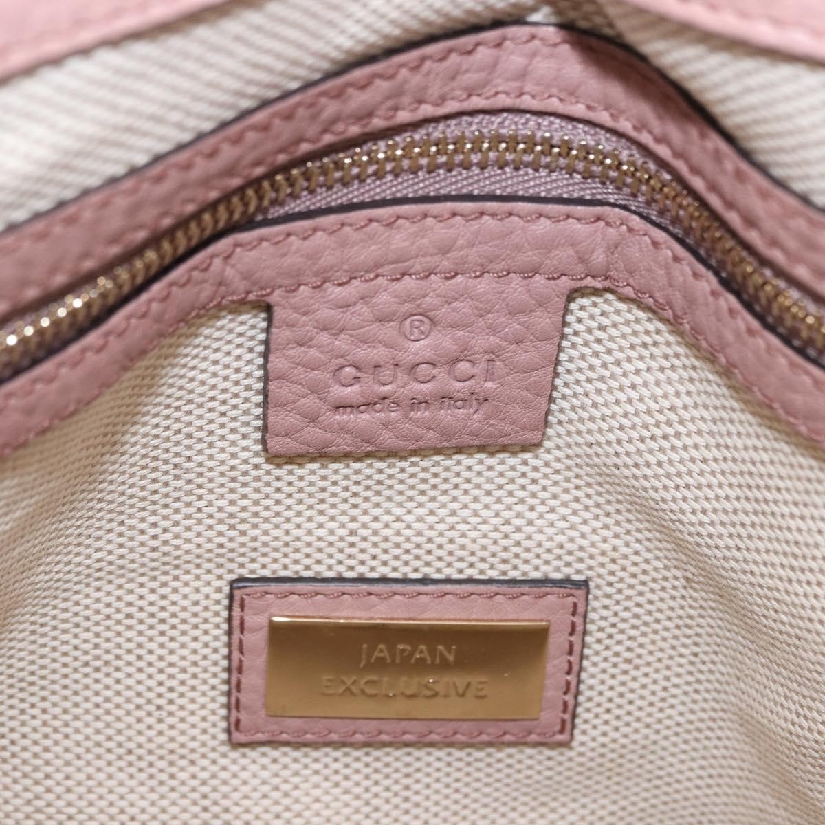 Gucci Soho Working Leather, Pink, Leather, Tote Bag