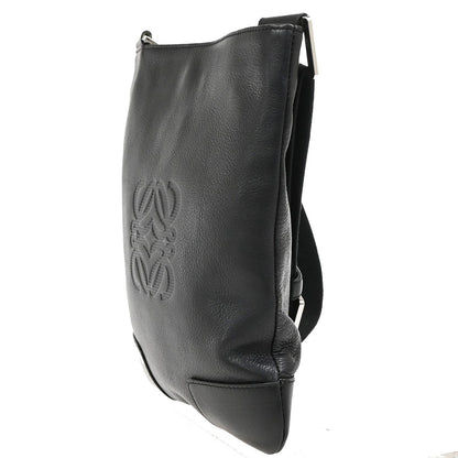 Loewe Anagram Leather, Black, Leather, Shoulder Bag