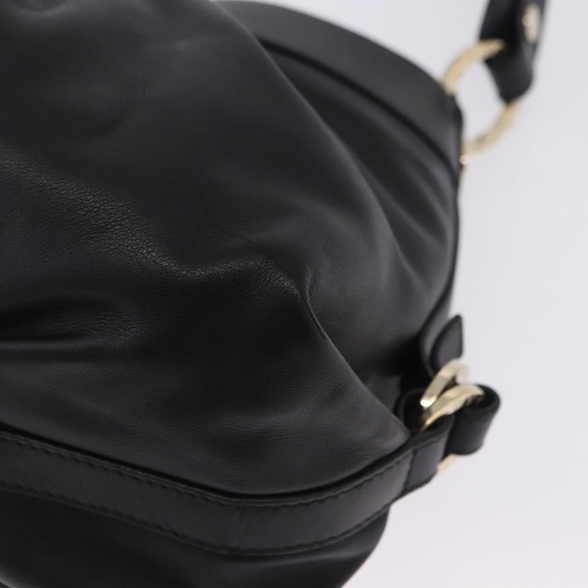 Bvlgari Chandra Hobo Leather, Black, Leather, Handbag