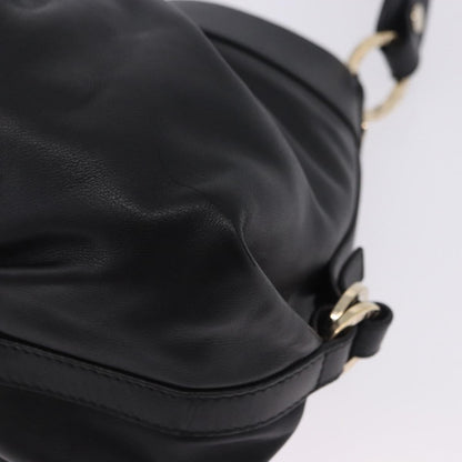 Bvlgari Chandra Hobo Leather, Black, Leather, Handbag
