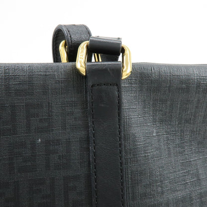 Fendi Superstar Zucchino Coated Canvas, Black, Canvas, Tote Bag