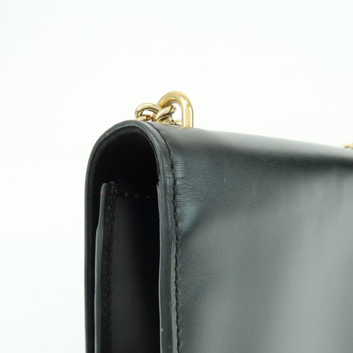 Louis Vuitton Chain Louise Clutch Leather, Black, Leather, Clutch