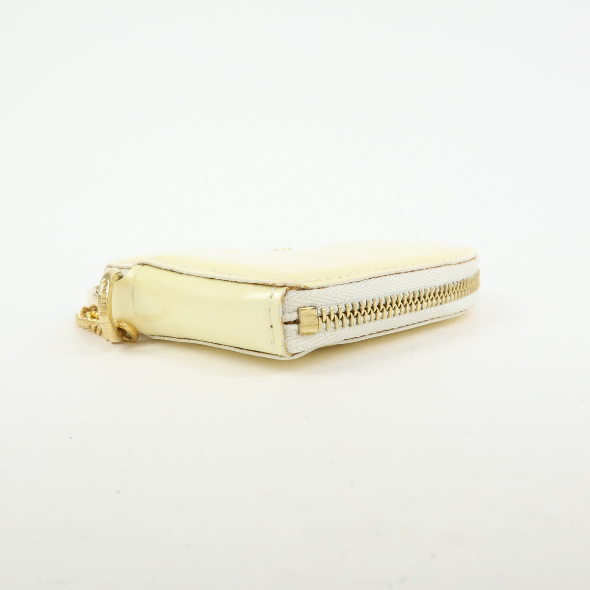 Louis Vuitton Heart Coin Purse Monogram Vernis, Beige, Patent Leather, Clutch